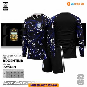 Áo đá banh tay dài Đội tuyển Argentina WC 2026