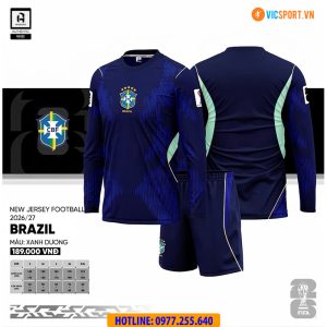 Áo đá banh tay dài Đội tuyển Brazil WC 2026