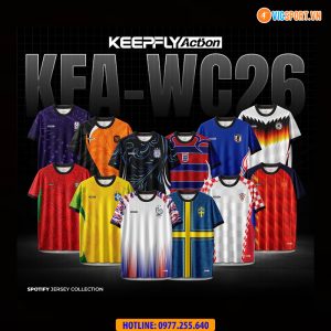 Áo đá banh thiết kế đội tuyển Quốc Gia WC 2026 nhà KeepFly