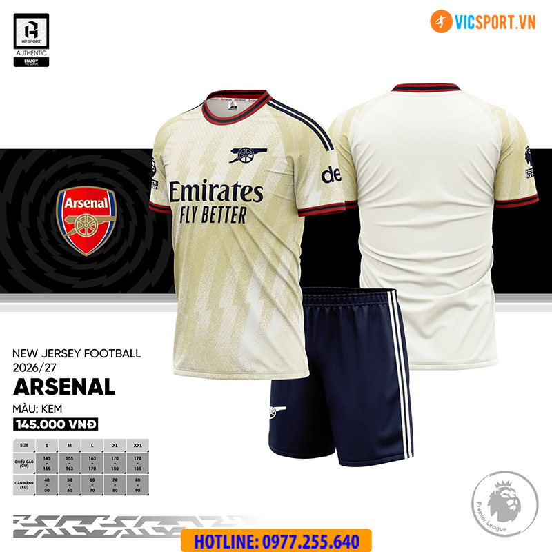 Áo đá banh Clb Arsenal mùa giải 2026-2027 vải mè - Hình ảnh 9