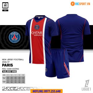 Áo đá banh Clb PSG mùa giải 2026-2027 vải mè