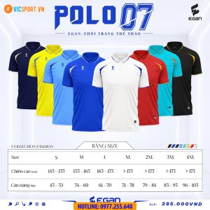 Áo thể thao polo di chuyển Egan 07
