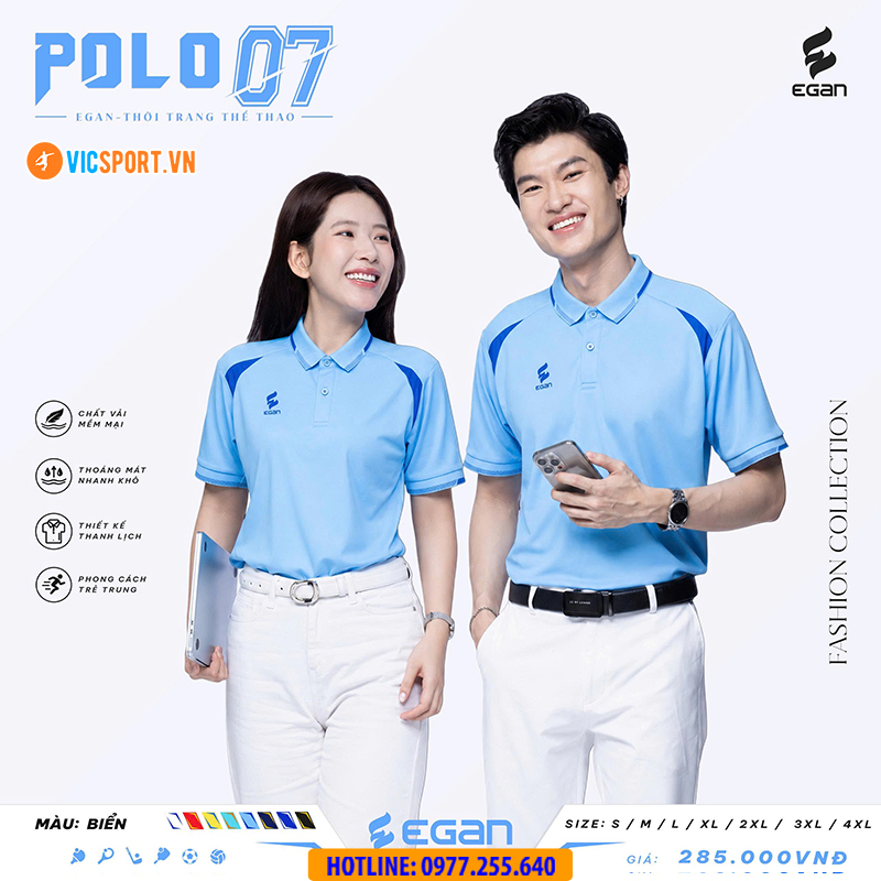 Áo thể thao polo di chuyển Egan 07 - Hình ảnh 16