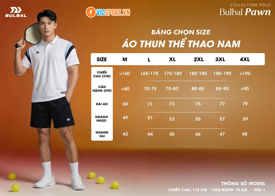 Áo polo thể thao nam Bulbal Pawn đa năng - Hình ảnh 9