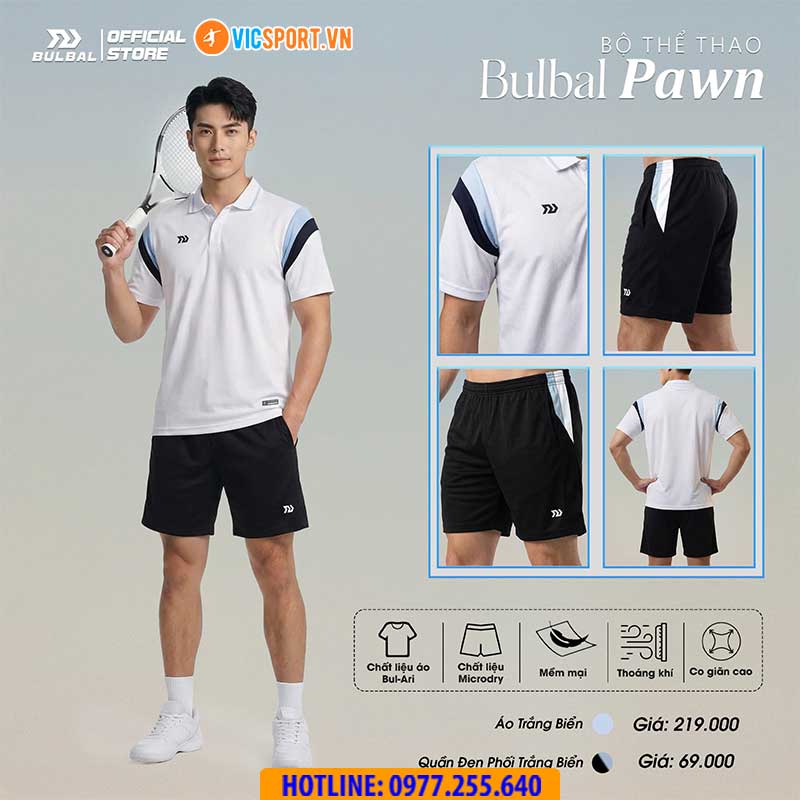 Áo polo thể thao nam Bulbal Pawn đa năng - Hình ảnh 5