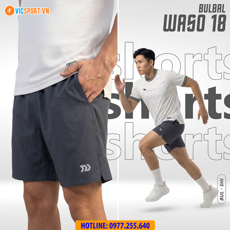 Quần thể thao nam Bulbal Waso 18 form ngắn chất dù - Hình ảnh 18