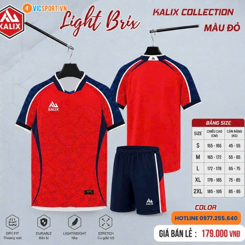 Áo đá banh không logo Kalix Light Brix KL05 - Hình ảnh 11