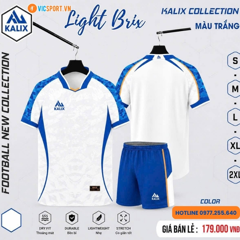 Áo đá banh không logo Kalix Light Brix KL05 - Hình ảnh 13