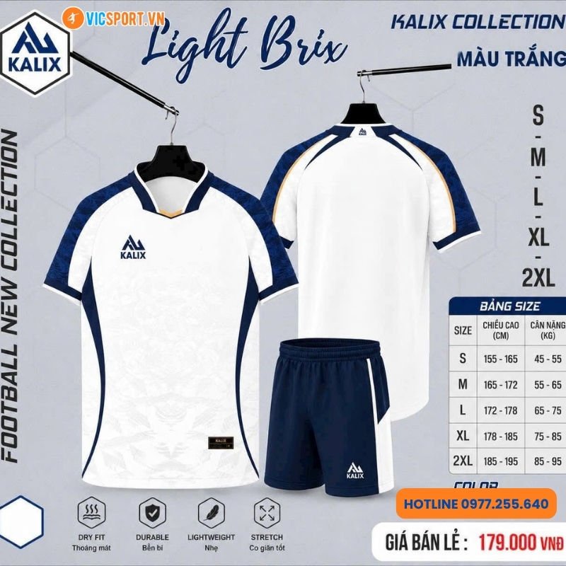 Áo đá banh không logo Kalix Light Brix KL05 - Hình ảnh 14