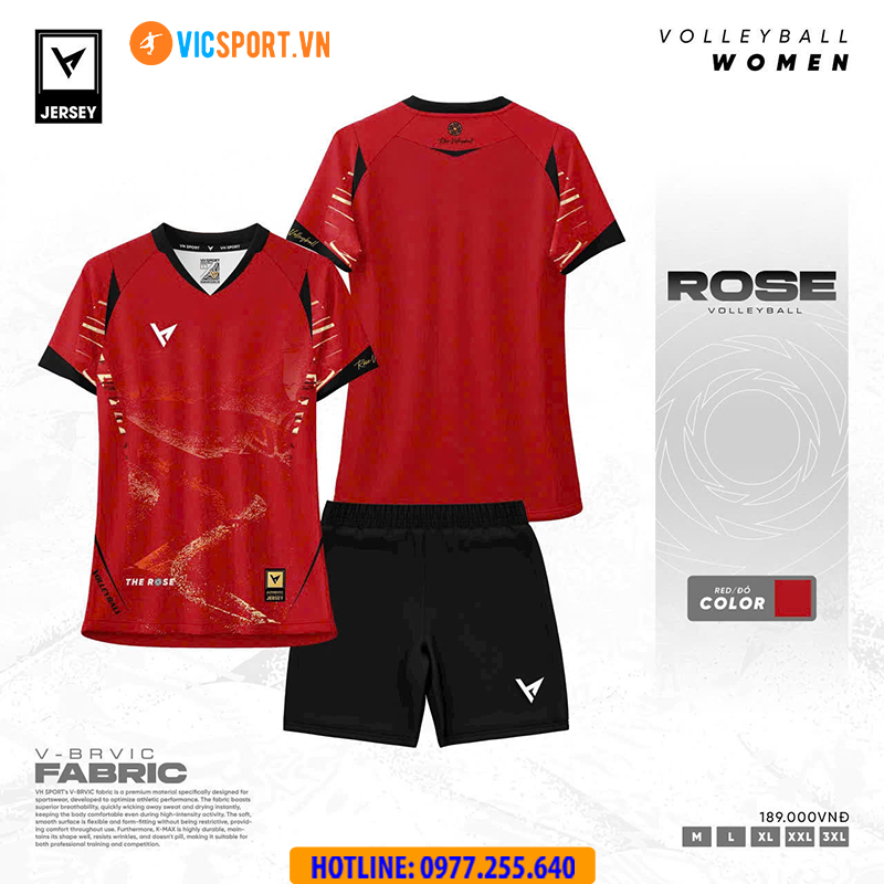 Quần áo bóng chuyền nữ VH Rose - Hình ảnh 11