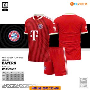 Áo đá banh Clb Bayern mùa giải 2026-2027 vải mè