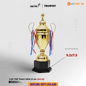 Cúp kim loại lớn iWin 21-2A 64cm