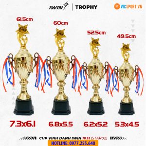 Cúp vinh danh iWin 1031 - hai mẫu chóp