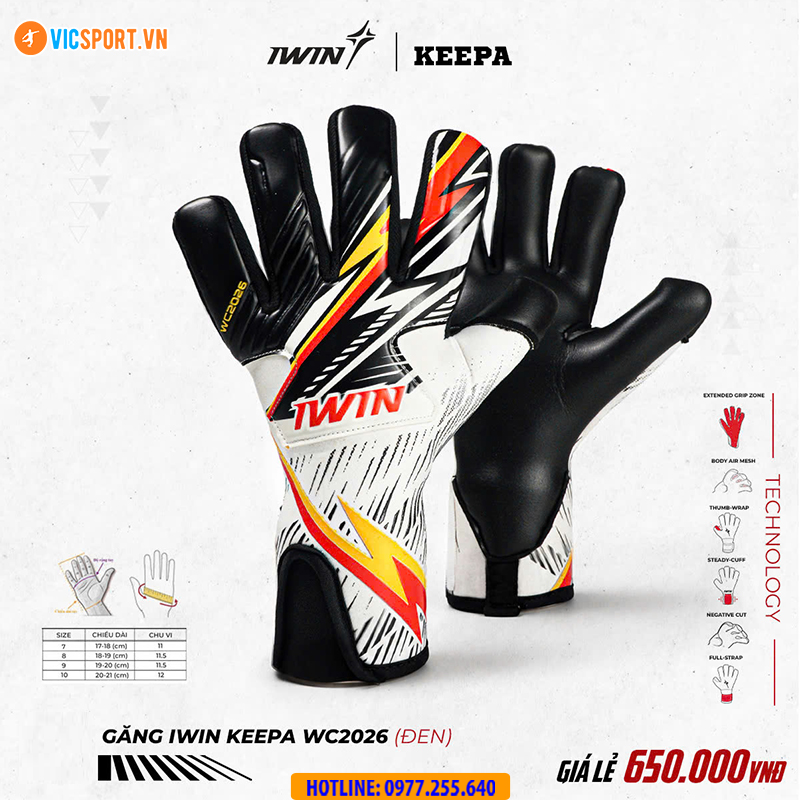 Găng tay thủ môn iWin Keepa WC2026 - Hình ảnh 9