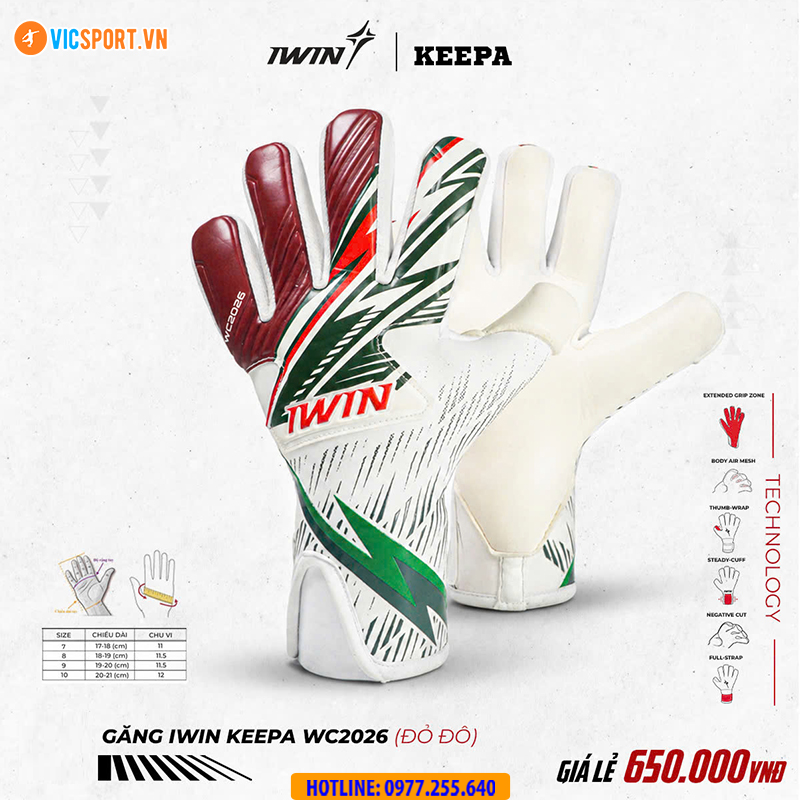 Găng tay thủ môn iWin Keepa WC2026 - Hình ảnh 11