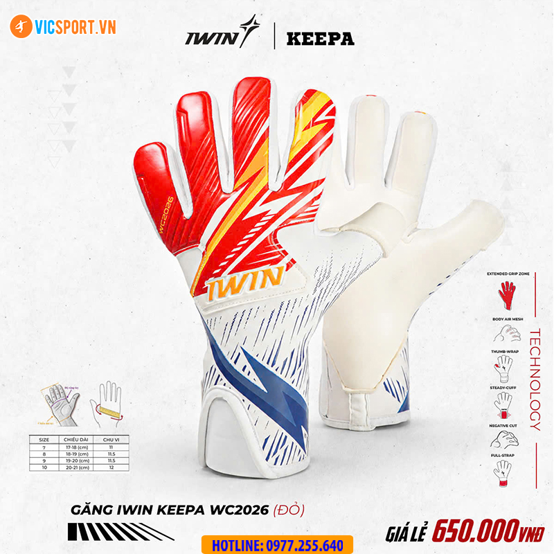 Găng tay thủ môn iWin Keepa WC2026 - Hình ảnh 10