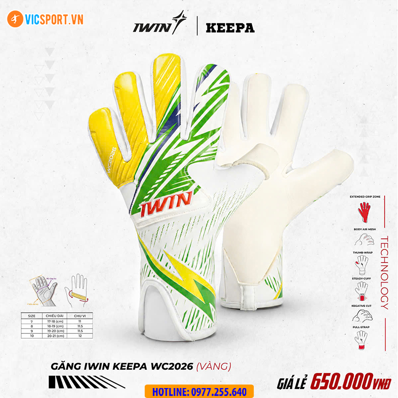 Găng tay thủ môn iWin Keepa WC2026 - Hình ảnh 12