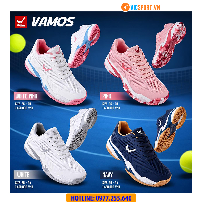Giày thể thao picklelball Wika Vamos Quang Dương