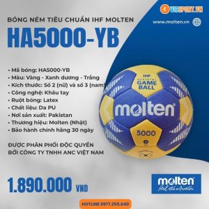 Quả bóng ném Molten H3A5000-YB chính hãng
