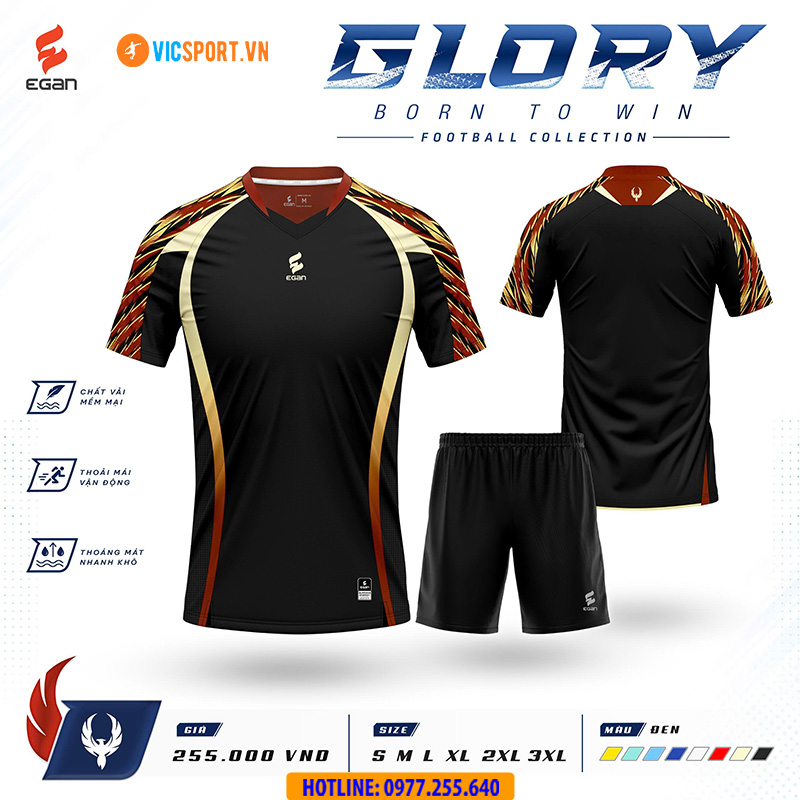 Áo đá banh không logo Egan Glory - Hình ảnh 3