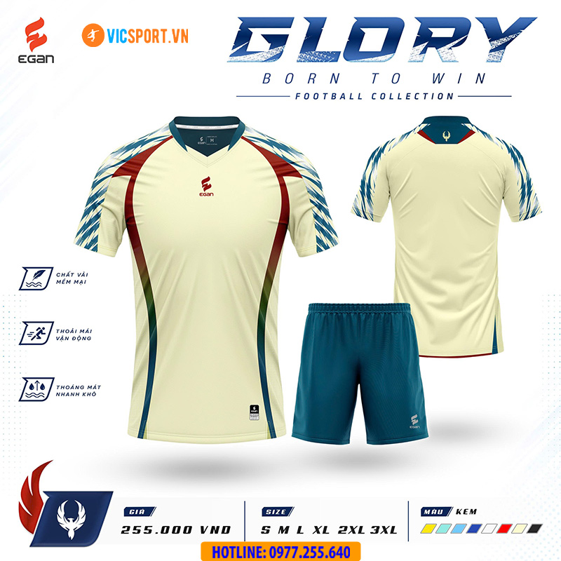 Áo đá banh không logo Egan Glory - Hình ảnh 5