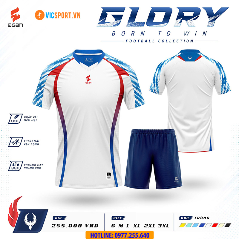 Áo đá banh không logo Egan Glory - Hình ảnh 6