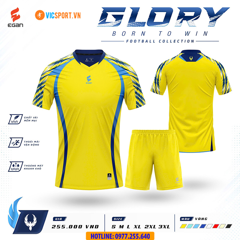 Áo đá banh không logo Egan Glory - Hình ảnh 2