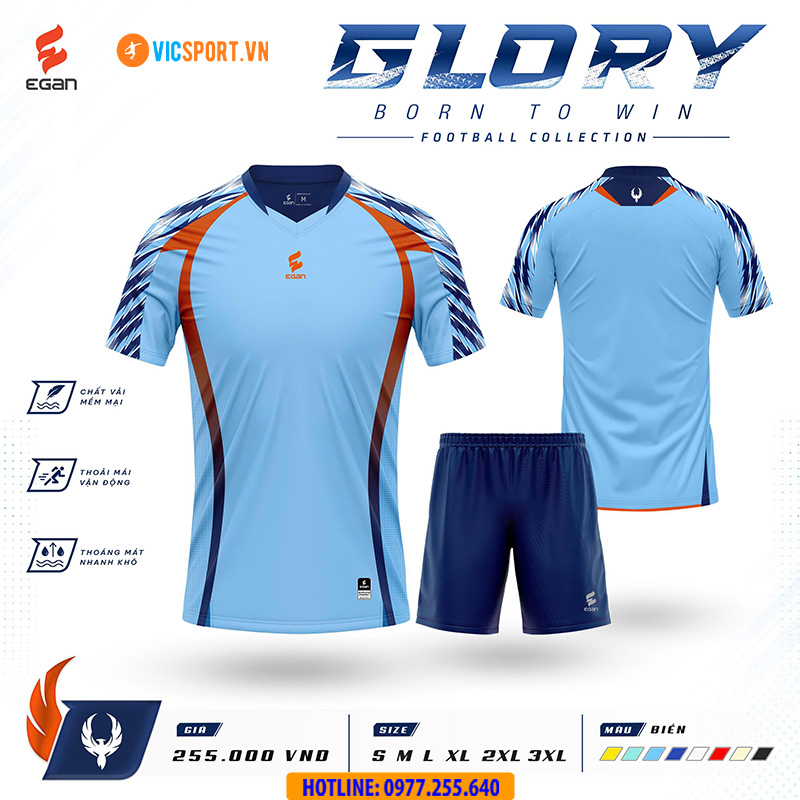 Áo đá banh không logo Egan Glory - Hình ảnh 9