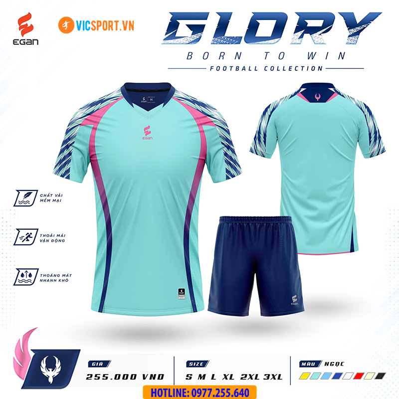 Áo đá banh không logo Egan Glory - Hình ảnh 4