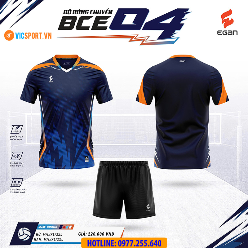 Quần áo bóng chuyền Egan BCE04 nam nữ - Hình ảnh 11