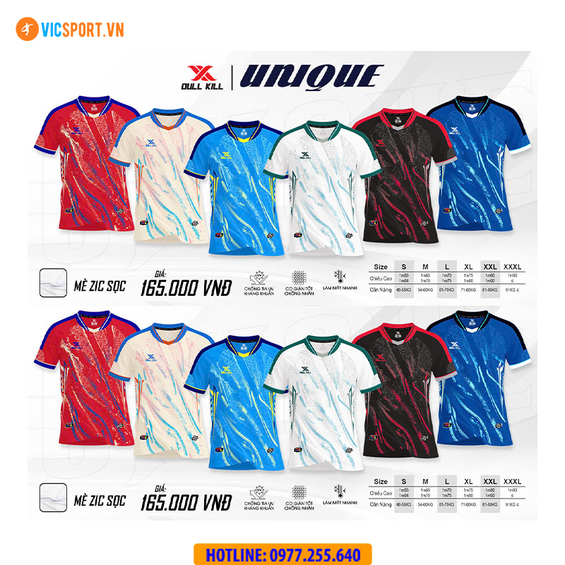 Áo đá banh không logo Dullkill Unique