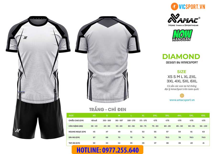Áo đá banh thiết kế Amac Diamond - Hình ảnh 3
