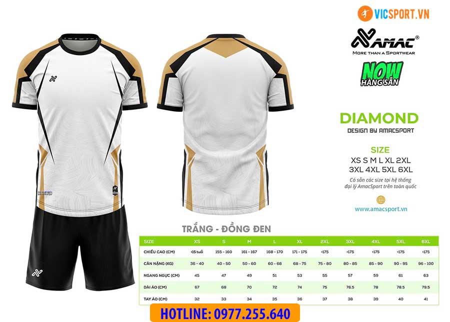 Áo đá banh thiết kế Amac Diamond - Hình ảnh 10