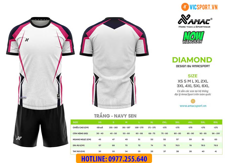 Áo đá banh thiết kế Amac Diamond - Hình ảnh 8