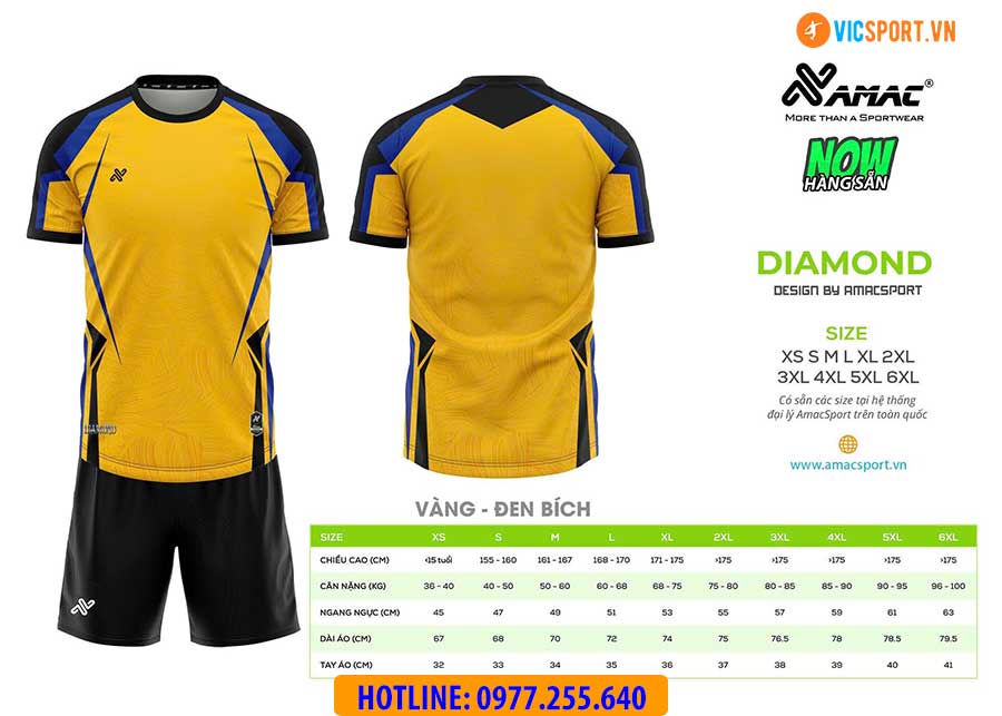 Áo đá banh thiết kế Amac Diamond - Hình ảnh 7