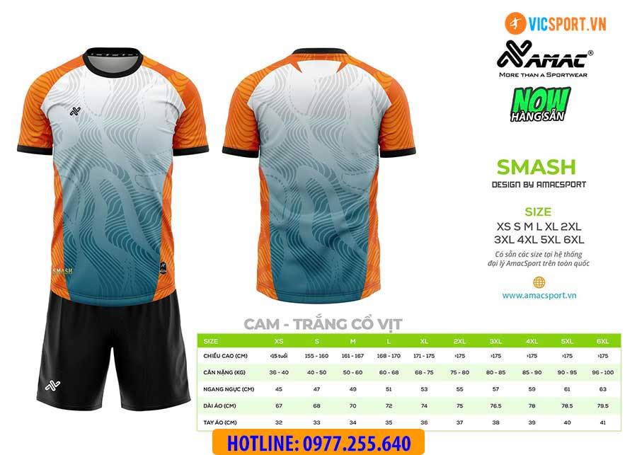 Áo đá banh thiết kế Amac Smash - Hình ảnh 7