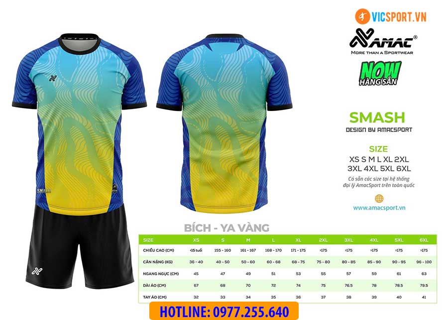 Áo đá banh thiết kế Amac Smash - Hình ảnh 10