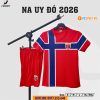 Áo đá banh đội tuyển Na Uy WC 2026 vải thun lạnh