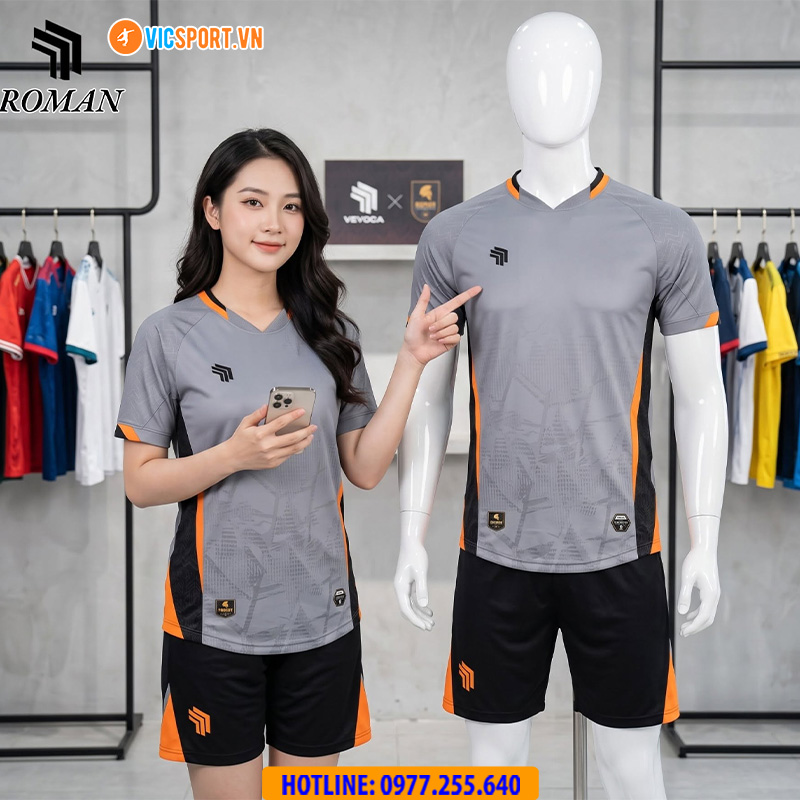 Áo đá banh không logo Vevoca Roman - Hình ảnh 14