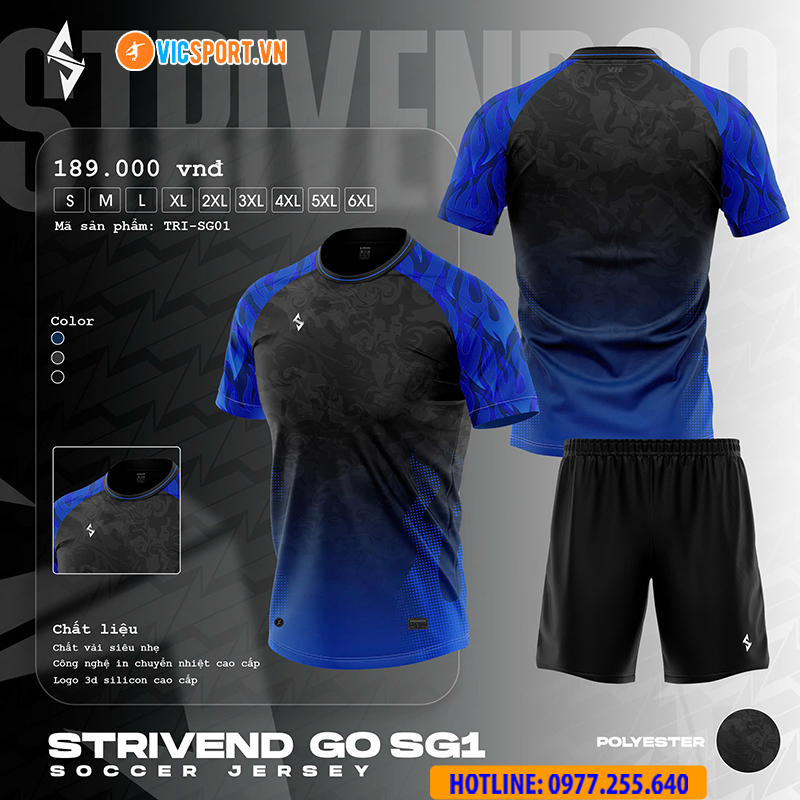 Áo đá banh thiết kế Strivend Go SG01 - Hình ảnh 7