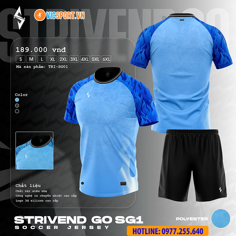 Áo đá banh thiết kế Strivend Go SG01 - Hình ảnh 8