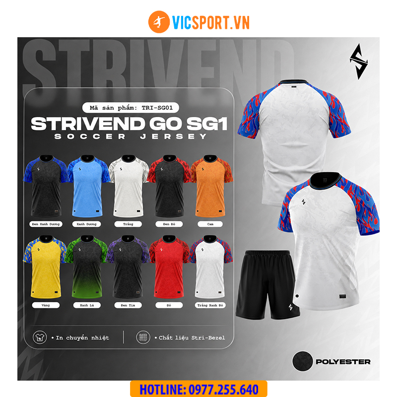 Áo đá banh thiết kế Strivend Go SG01