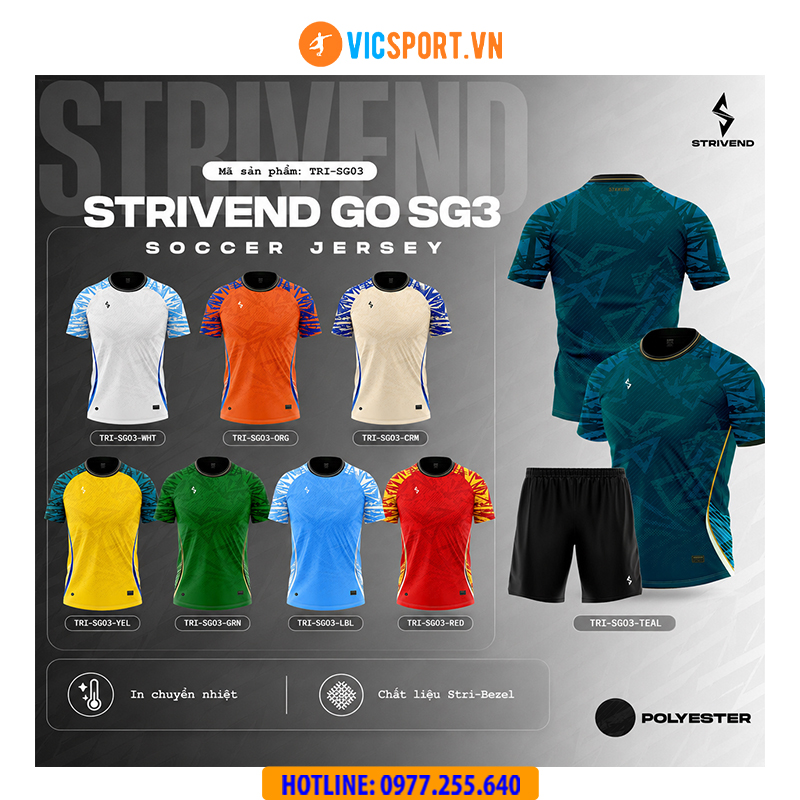Áo đá banh thiết kế Strivend Go SG03