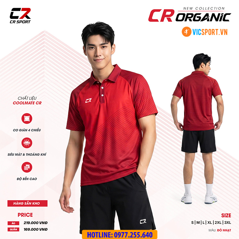 Áo polo thể thao CR Organic đa năng - Hình ảnh 23