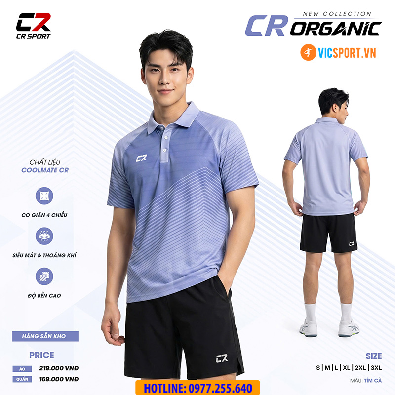 Áo polo thể thao CR Organic đa năng - Hình ảnh 30