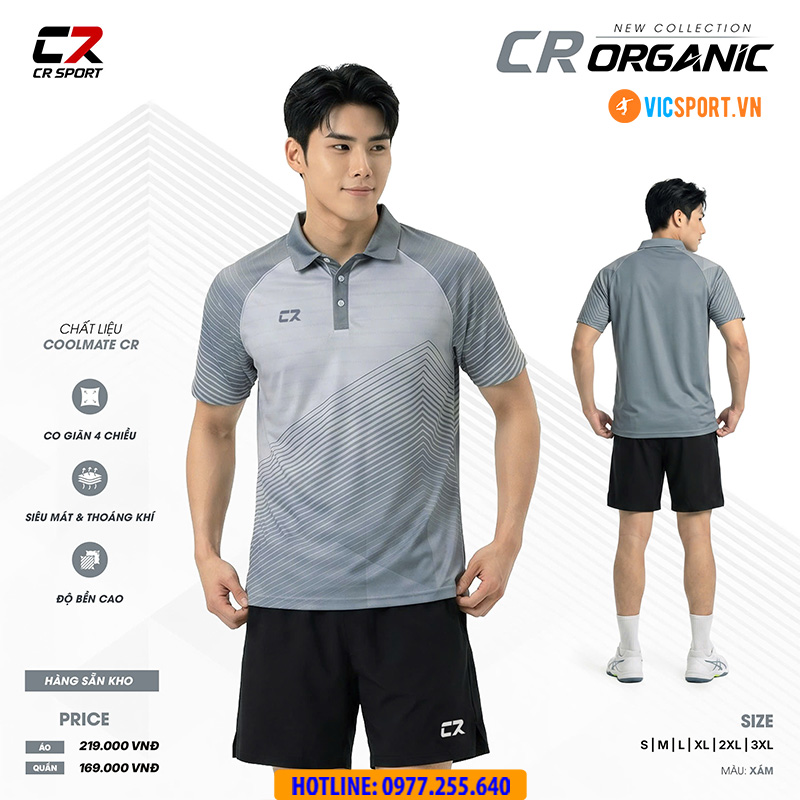 Áo polo thể thao CR Organic đa năng - Hình ảnh 28