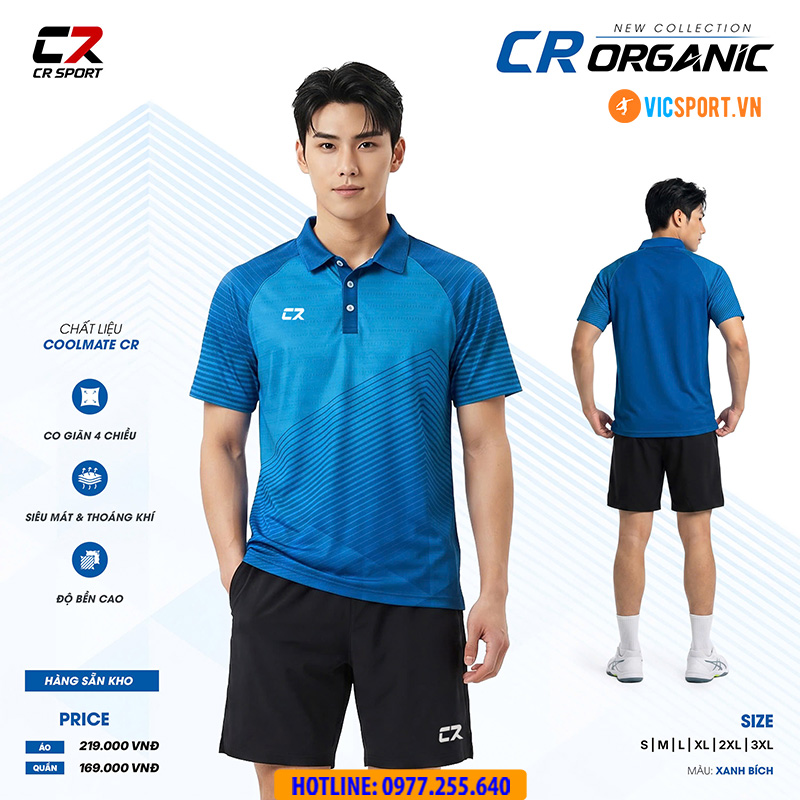 Áo polo thể thao CR Organic đa năng - Hình ảnh 27