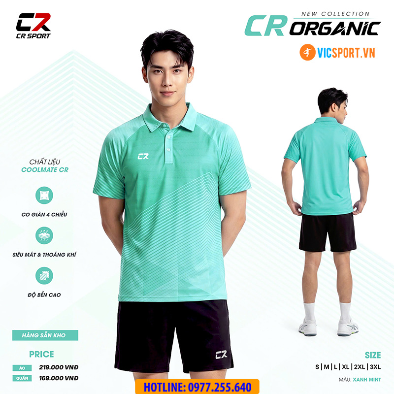 Áo polo thể thao CR Organic đa năng - Hình ảnh 25
