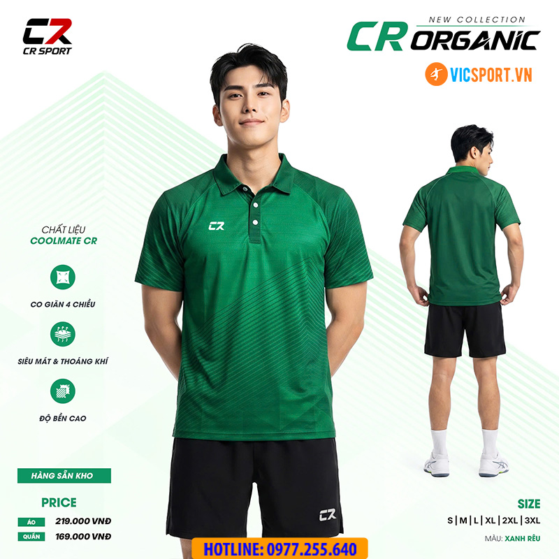 Áo polo thể thao CR Organic đa năng - Hình ảnh 24