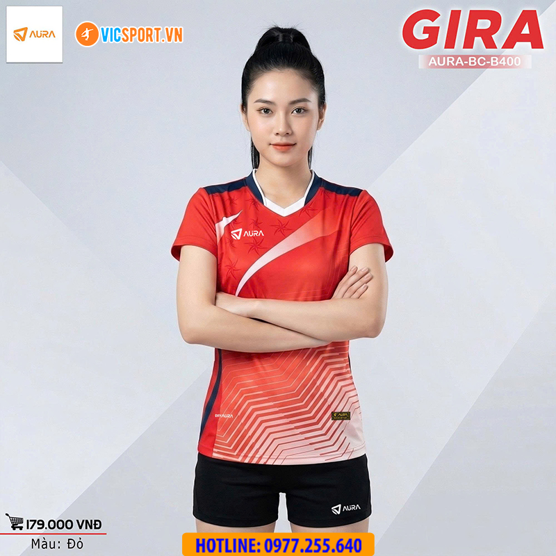 Quần áo bóng chuyền nữ Aura Gira B400 - Hình ảnh 8